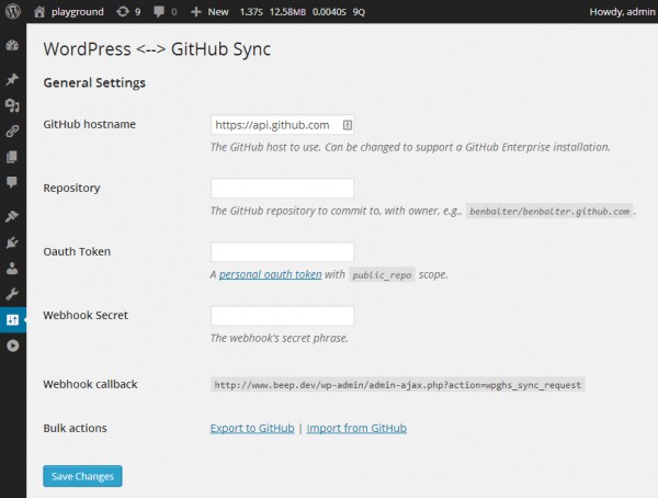 wp-github-sync-settings