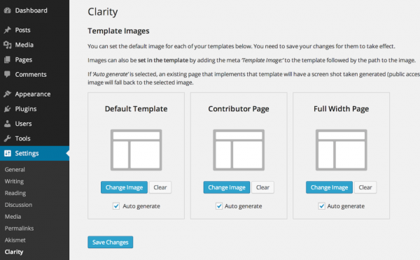 clarity-settings