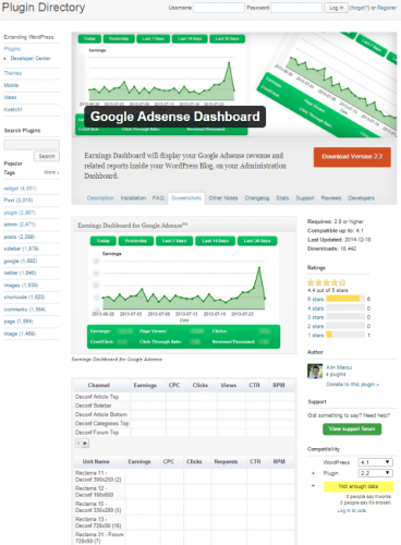 Google-Adsense-Dashboard