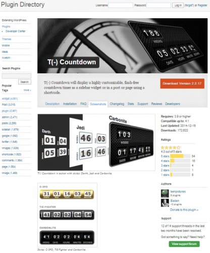 WordPress-T-Countdown