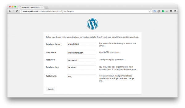 WordPress-install-database-credentials