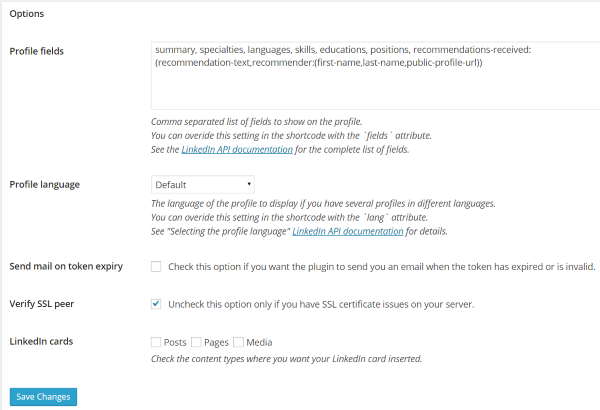 WP-LinkedIn-options