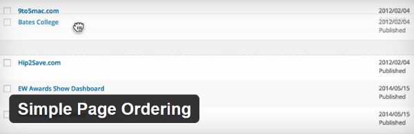 Simple-Page-Ordering-Plugin